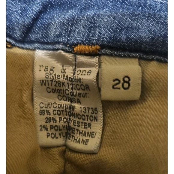 Rag and‎ Bone Corsa Womens 28 Blue Flare Bottom Mid Rise Denim Jeans Medium Wash - Picture 7 of 10